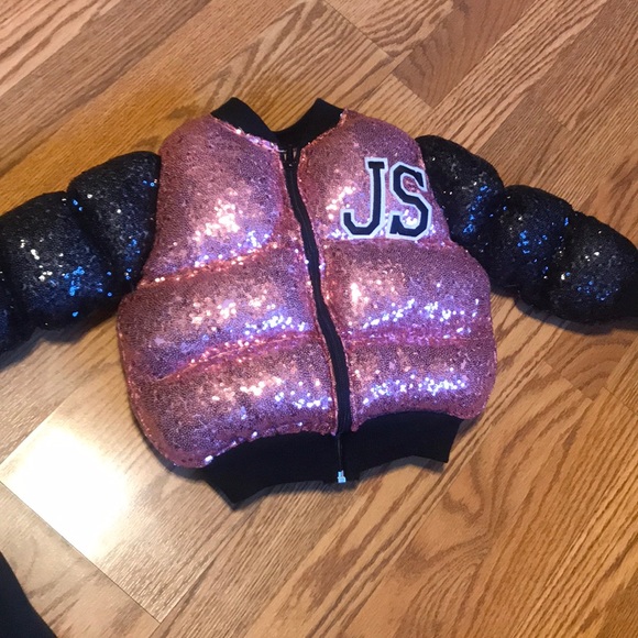 Custom sequin puff jacket 4/5 - Picture 1 of 3